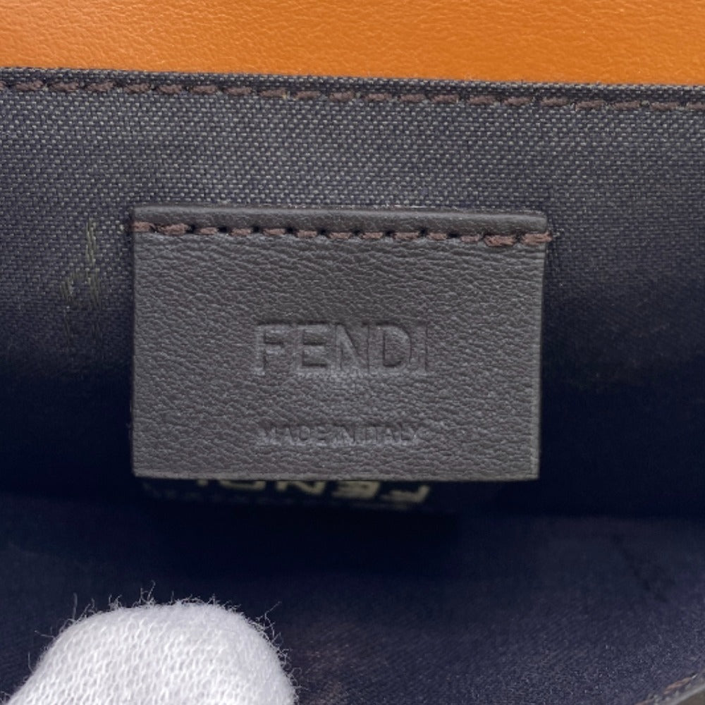 FENDI Coin case 8M0423 leather Brown