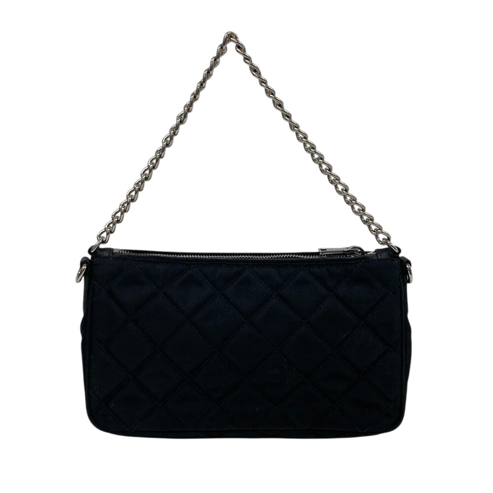 PRADA Handbag 1BH026 Nylon black Triangular plate test input