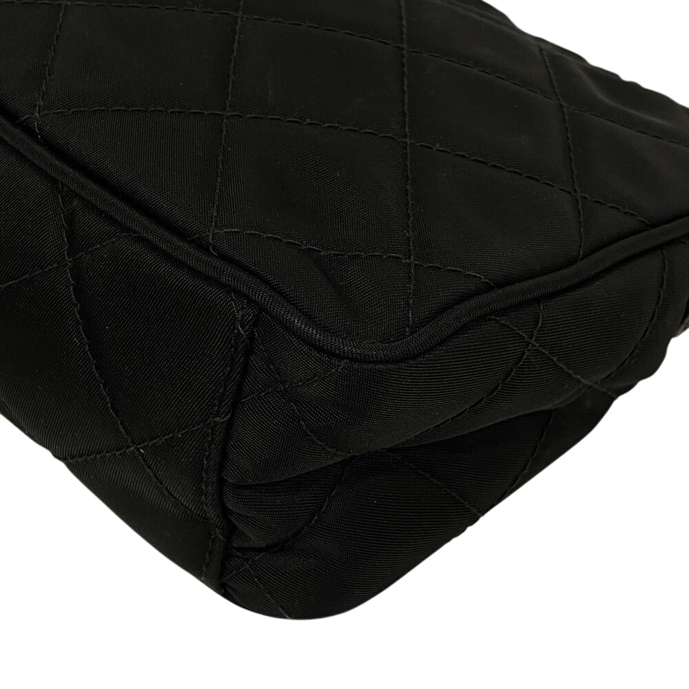PRADA Handbag 1BH026 Nylon black Triangular plate test input
