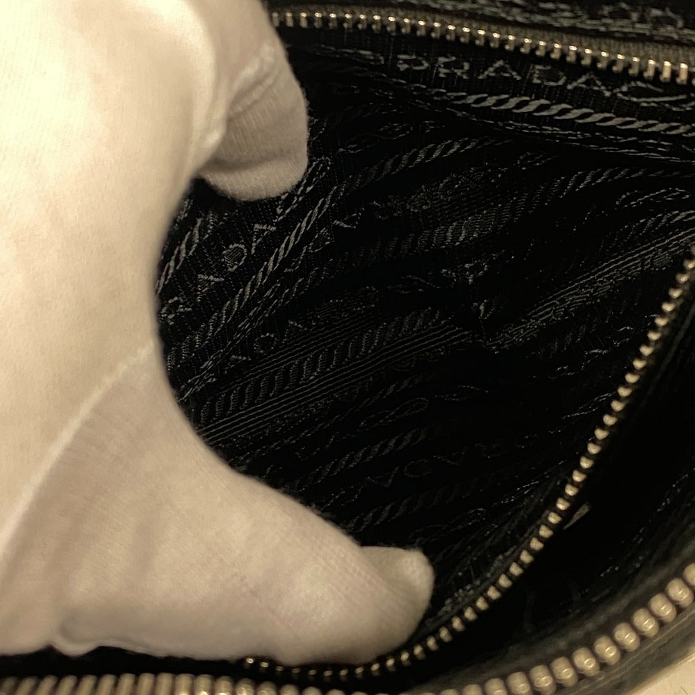 PRADA Handbag 1BH026 Nylon black Triangular plate test input
