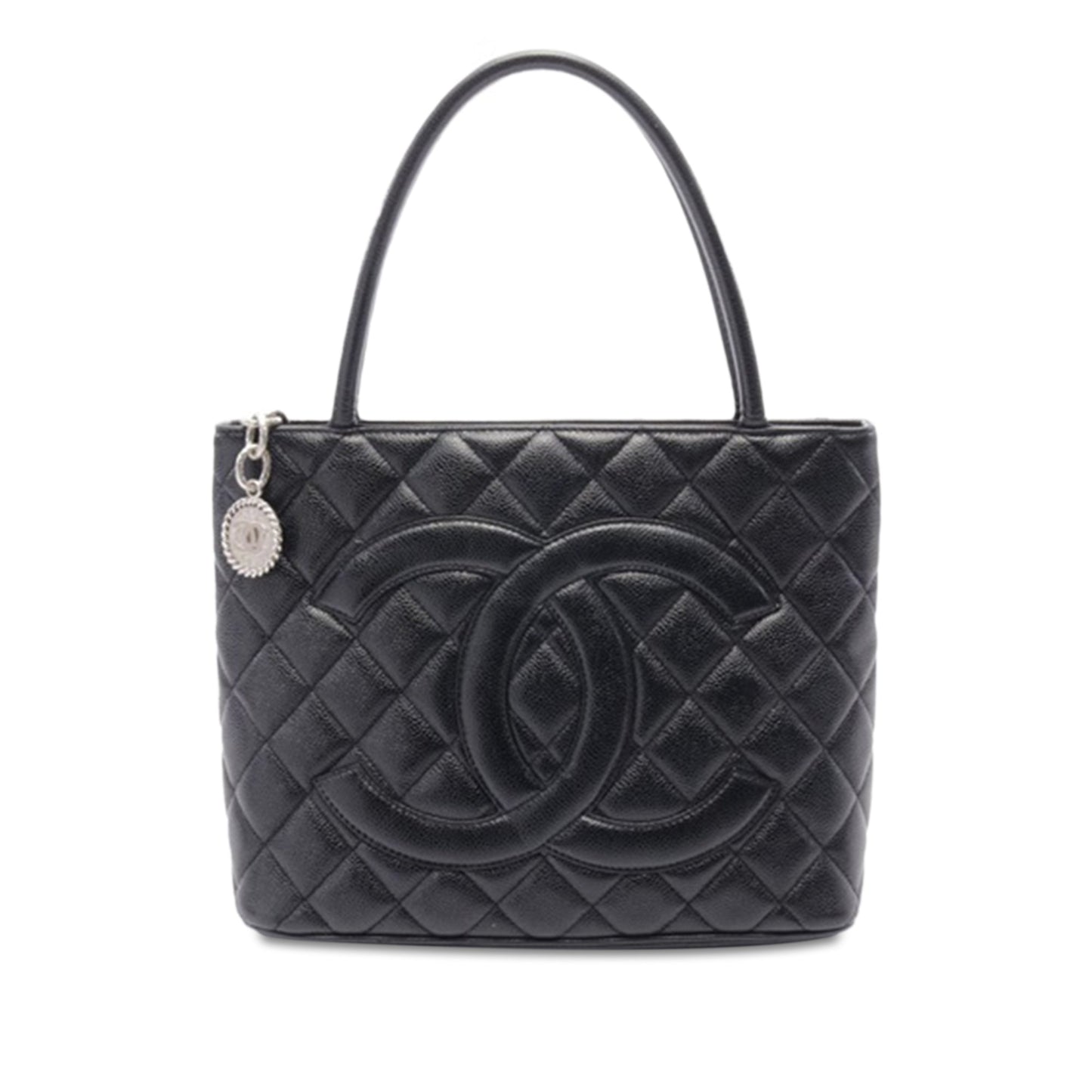 Black Chanel Caviar Medallion Tote