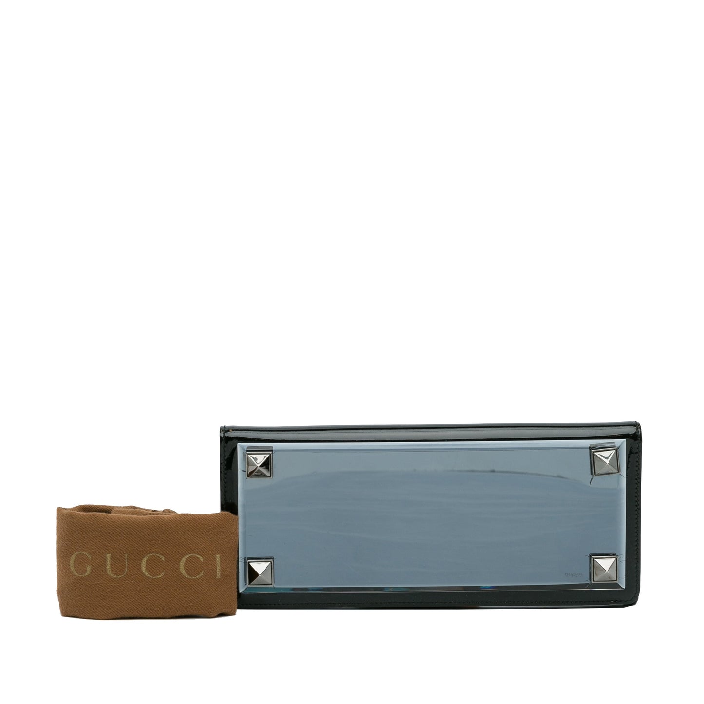 Blue Gucci Tempered Glass Broadway Clutch