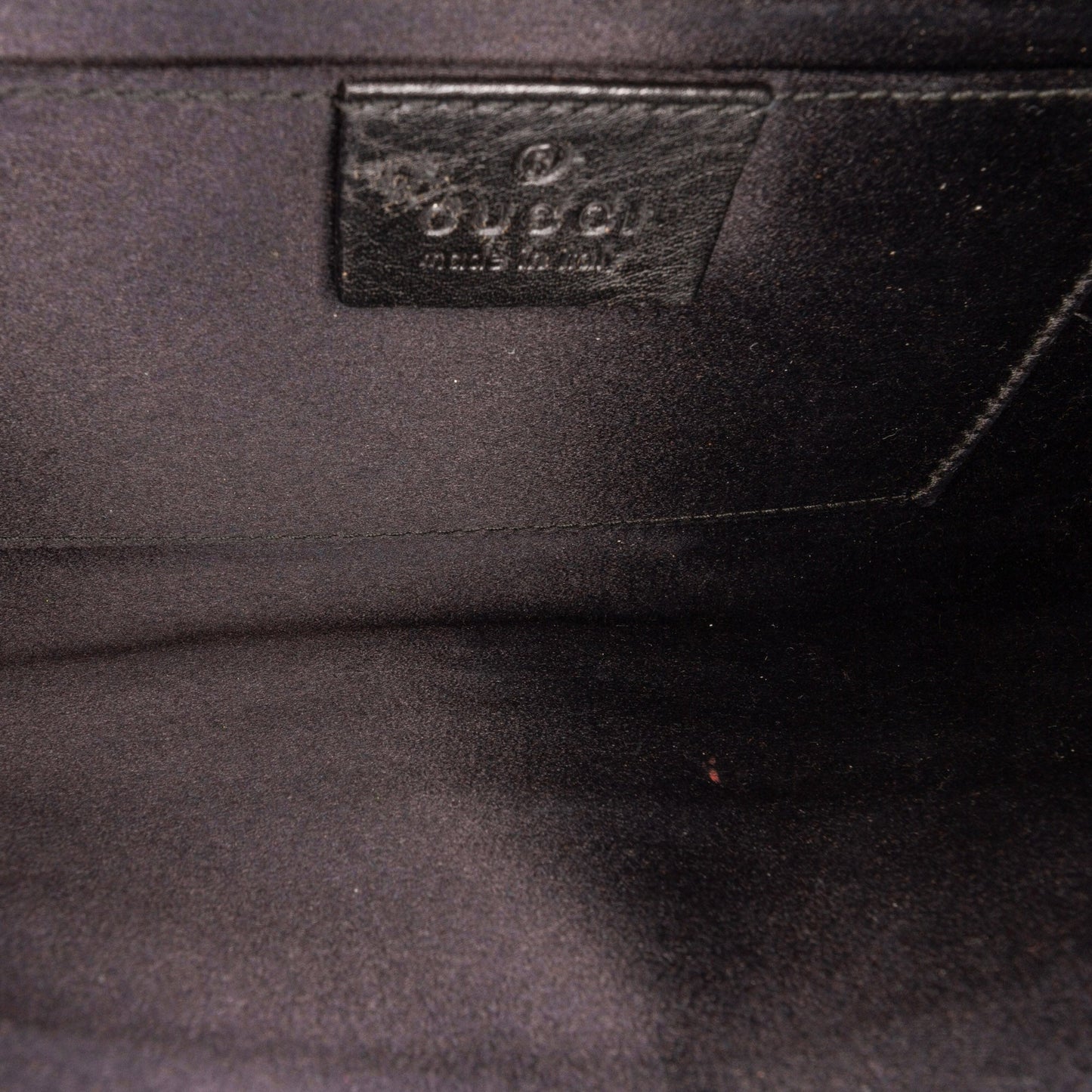 Blue Gucci Tempered Glass Broadway Clutch