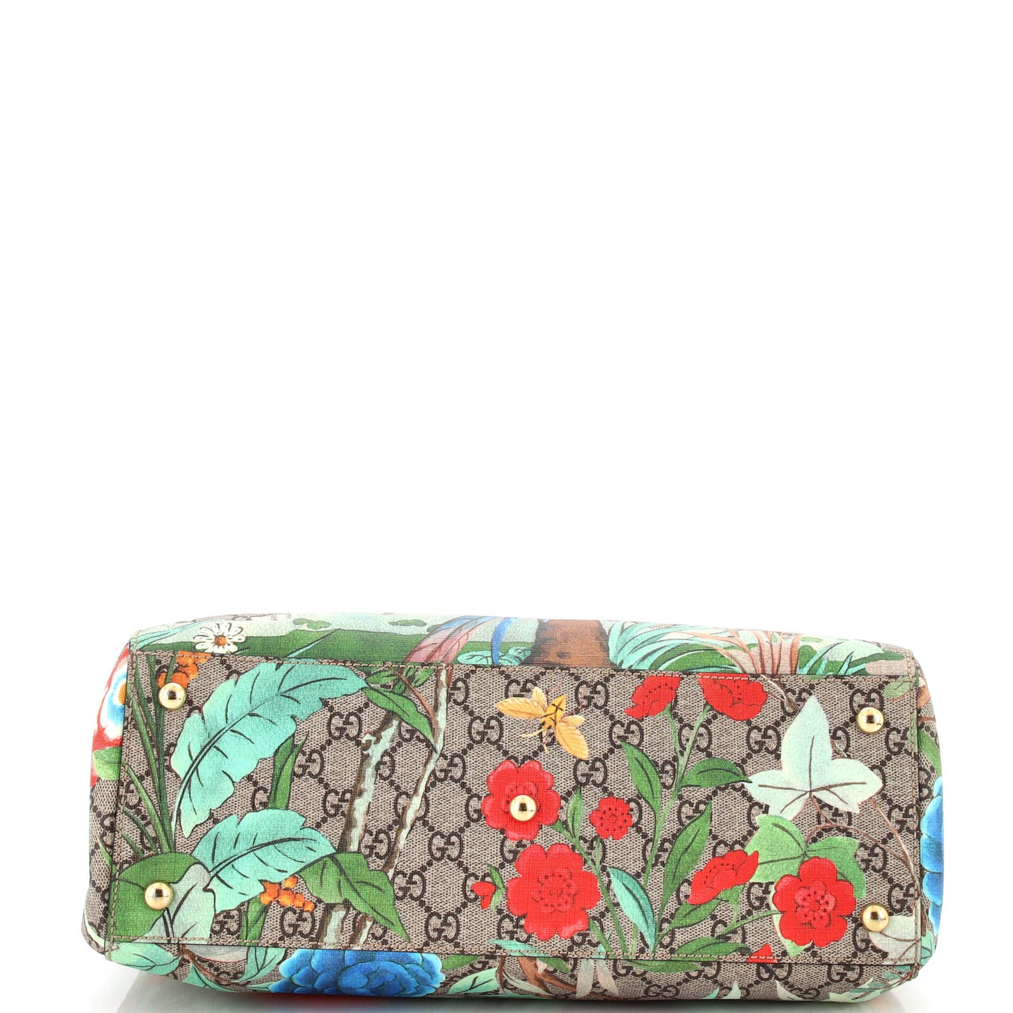 Bamboo Shopper Tote Tian Print GG Coated Canvas Medium