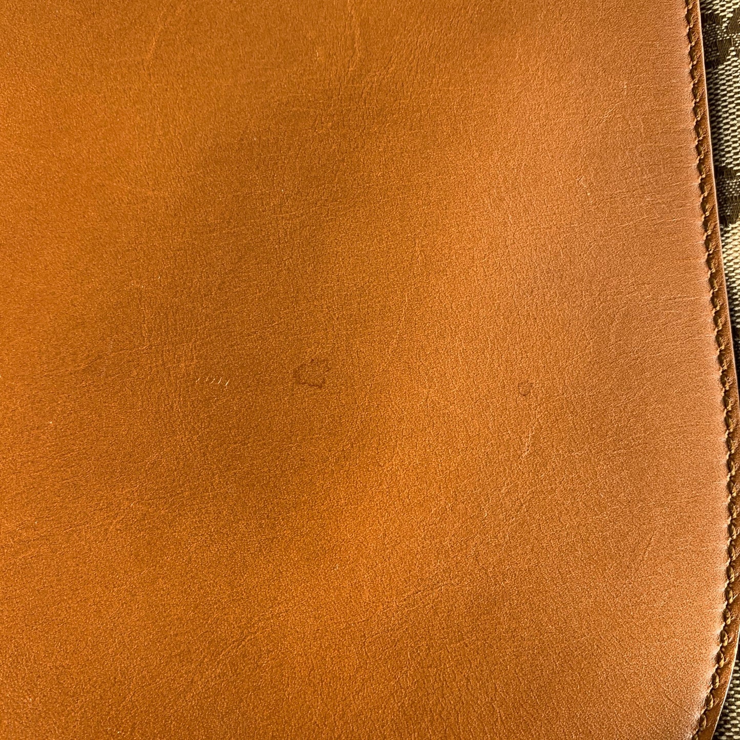 GUCCI Beige Brown Monogram Canvas Leather Crossbody Bag