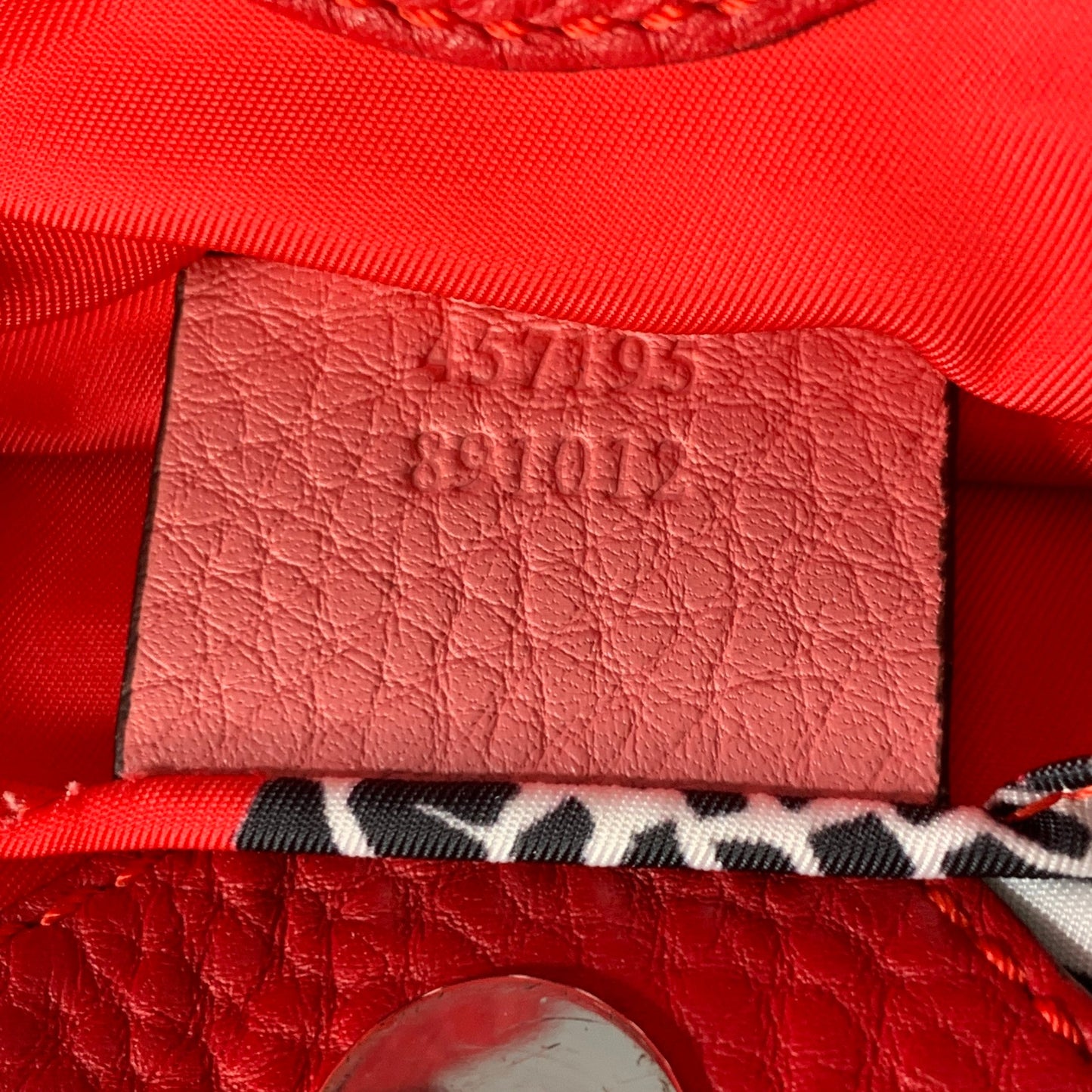GUCCI Pink Red Heart Pebble Grain Leather Mini Tote Handbag
