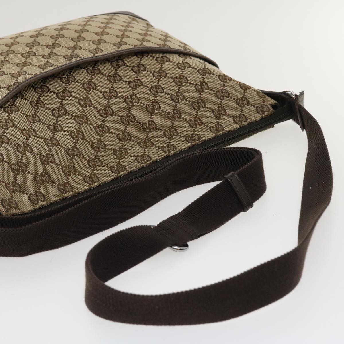 GUCCI GG Canvas Shoulder Bag Canvas Beige Brown 145856 ac1754
