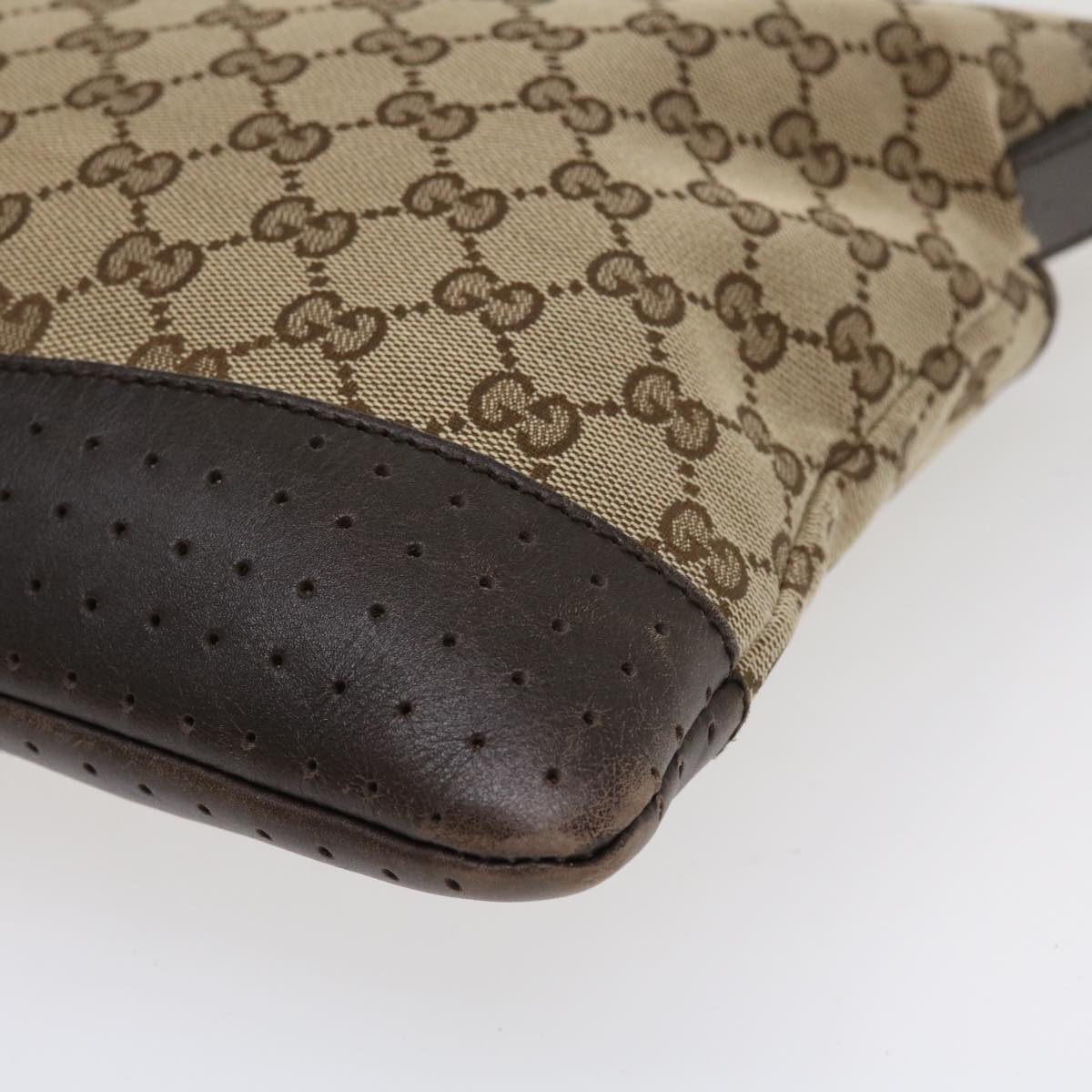 GUCCI GG Canvas Shoulder Bag Canvas Beige Brown 145856 ac1754