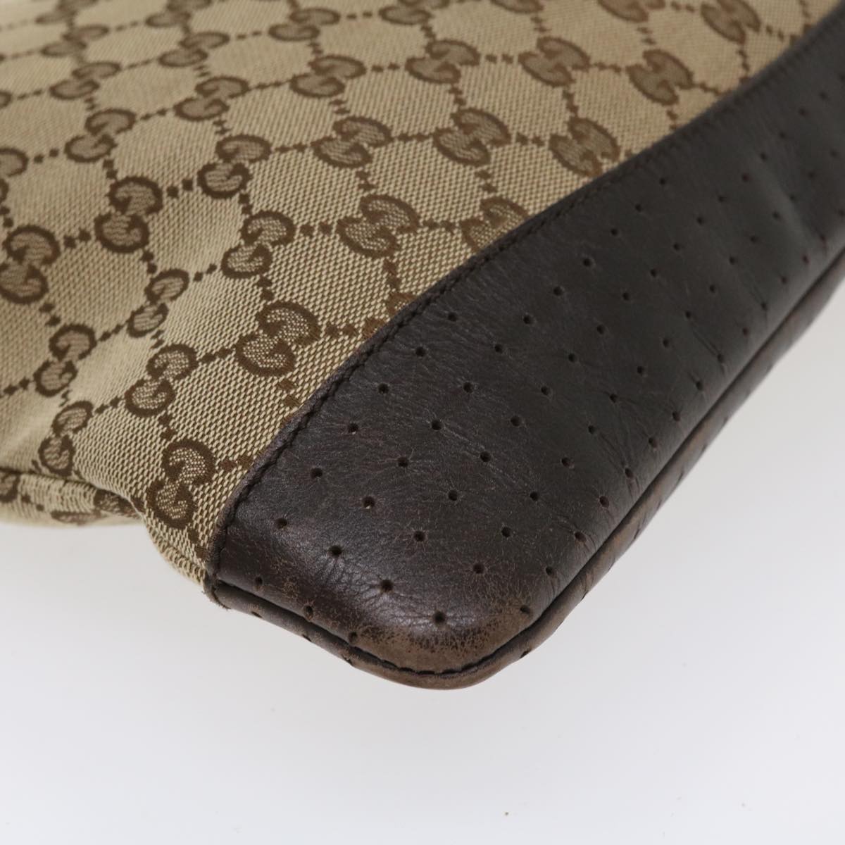 GUCCI GG Canvas Shoulder Bag Canvas Beige Brown 145856 ac1754
