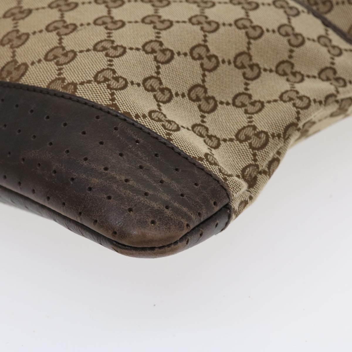 GUCCI GG Canvas Shoulder Bag Canvas Beige Brown 145856 ac1754