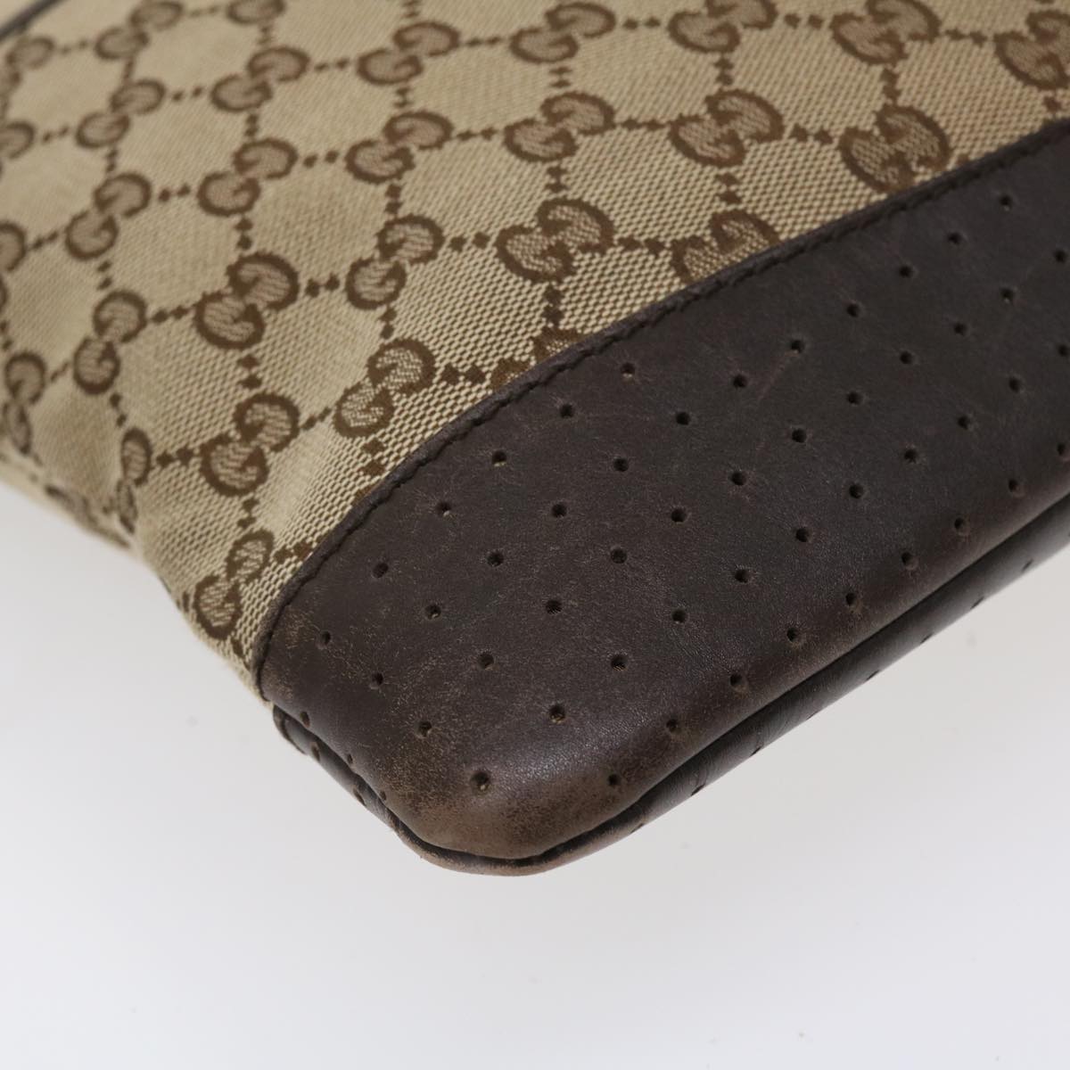 GUCCI GG Canvas Shoulder Bag Canvas Beige Brown 145856 ac1754