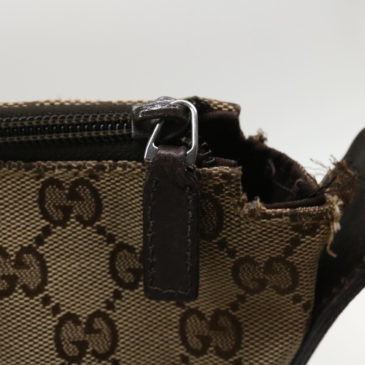 GUCCI GG Canvas Shoulder Bag Canvas Beige Brown 145856 ac1754