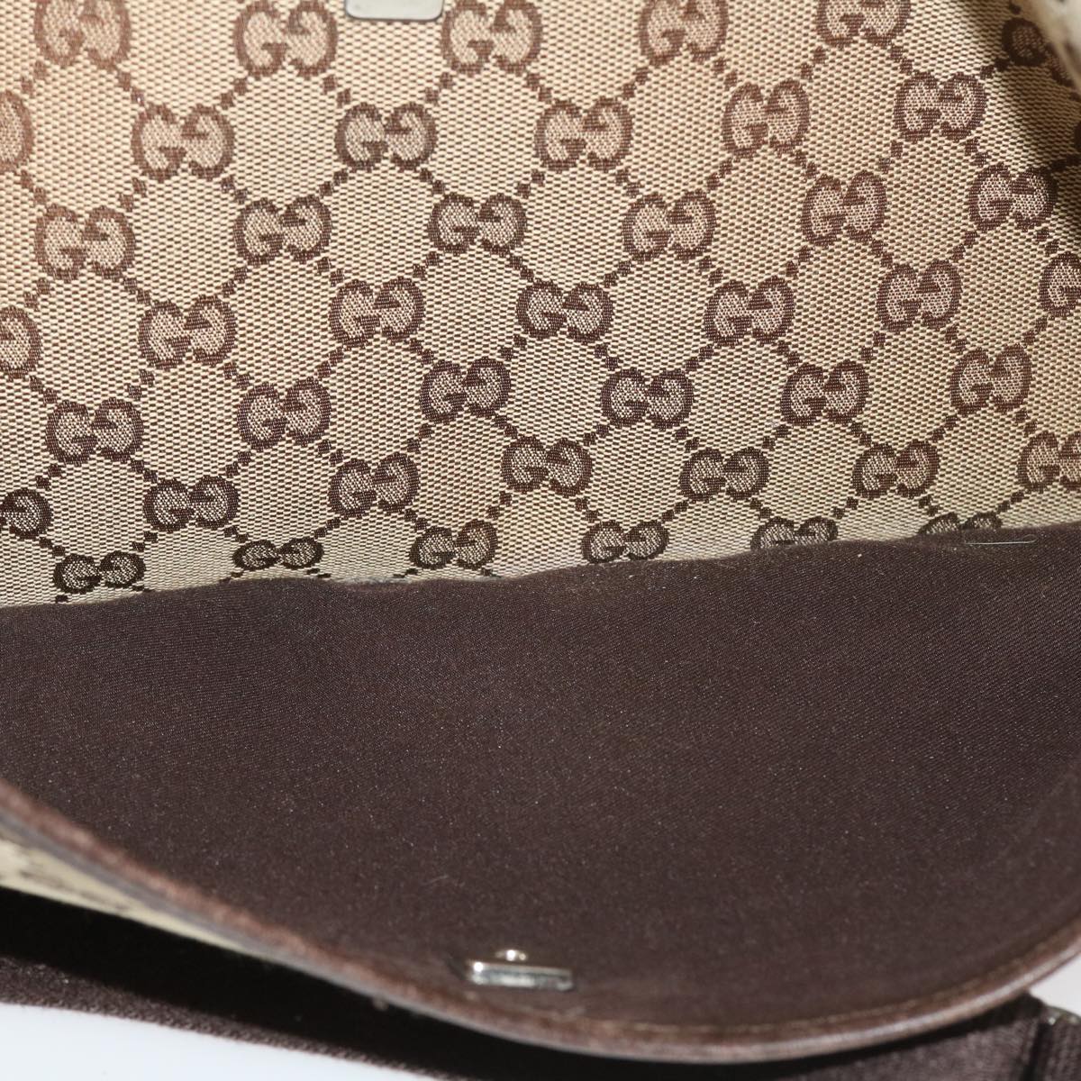 GUCCI GG Canvas Shoulder Bag Canvas Beige Brown 145856 ac1754