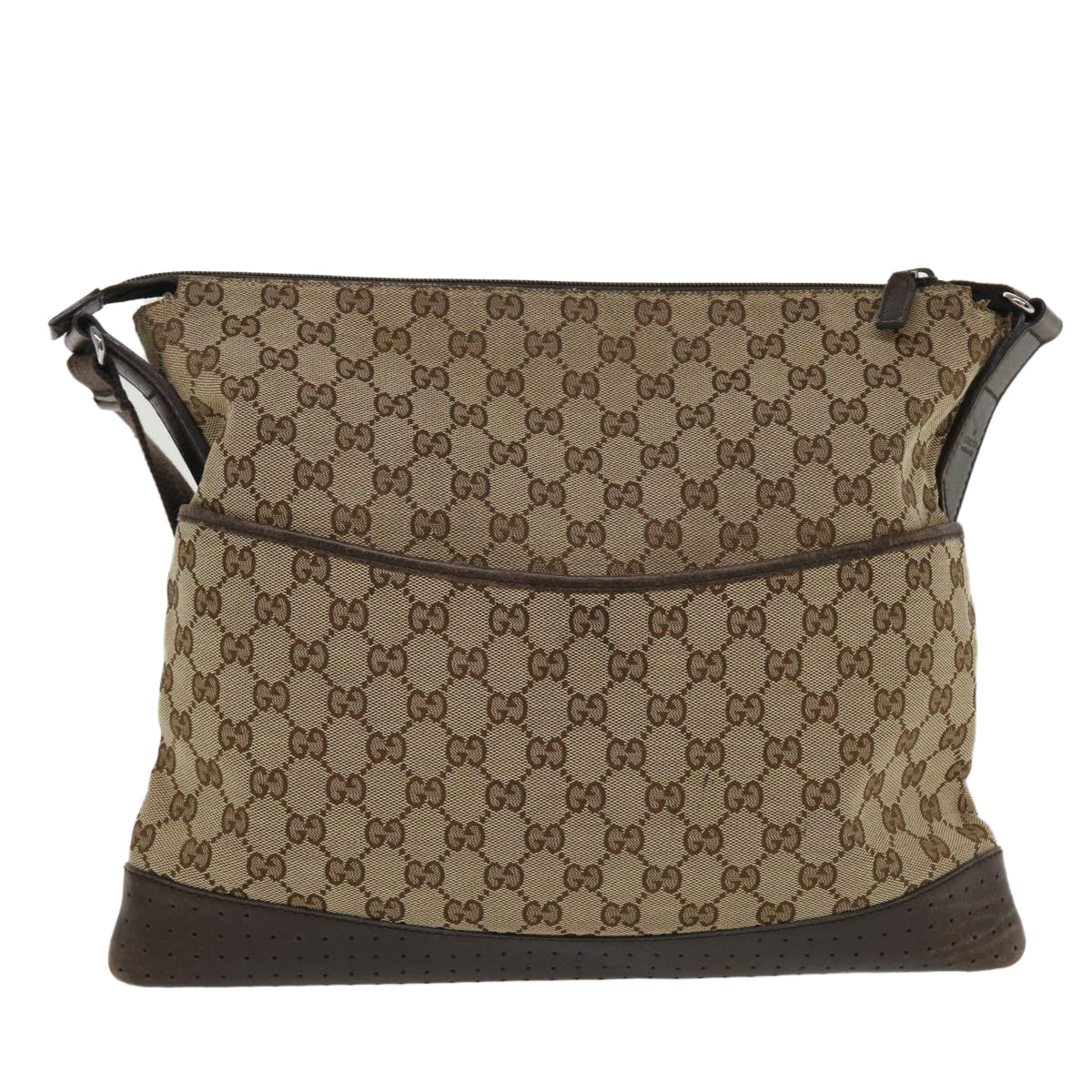 GUCCI GG Canvas Shoulder Bag Canvas Beige Brown 145856 ac1754