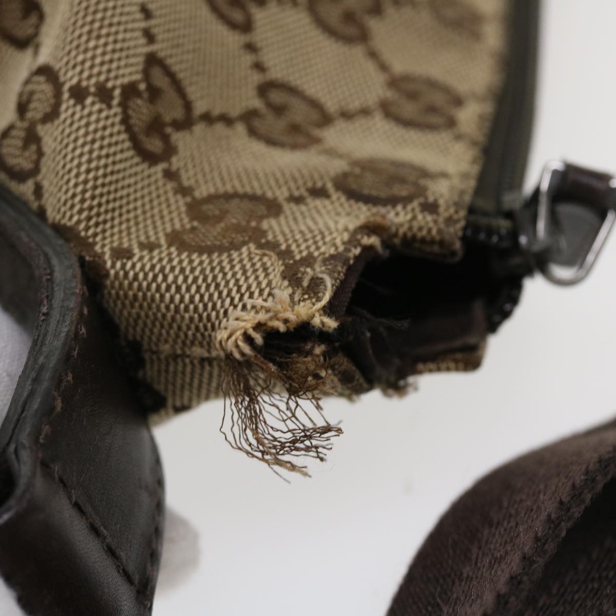 GUCCI GG Canvas Shoulder Bag Canvas Beige Brown 145856 ac1754