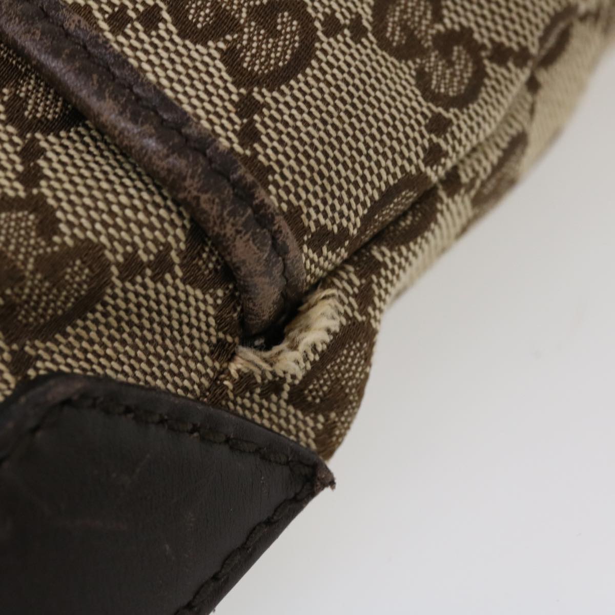 GUCCI GG Canvas Shoulder Bag Canvas Beige Brown 145856 ac1754