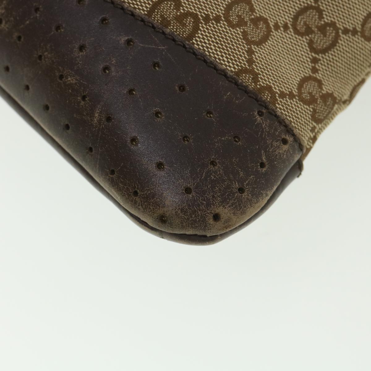 GUCCI GG Canvas Shoulder Bag Beige 145857 am4145