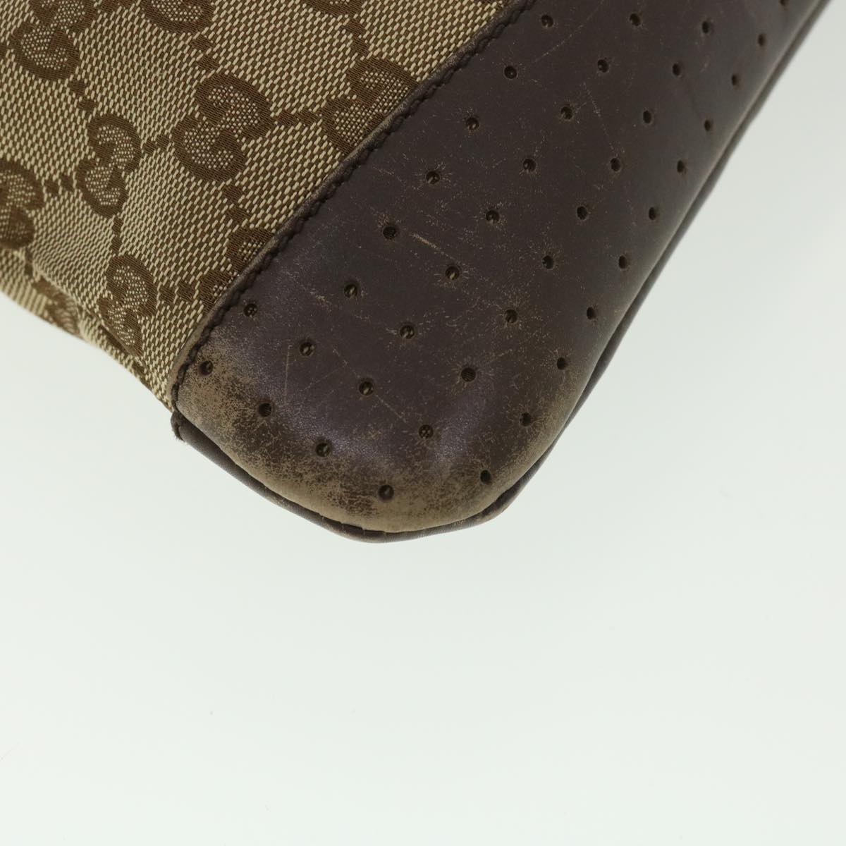 GUCCI GG Canvas Shoulder Bag Beige 145857 am4145