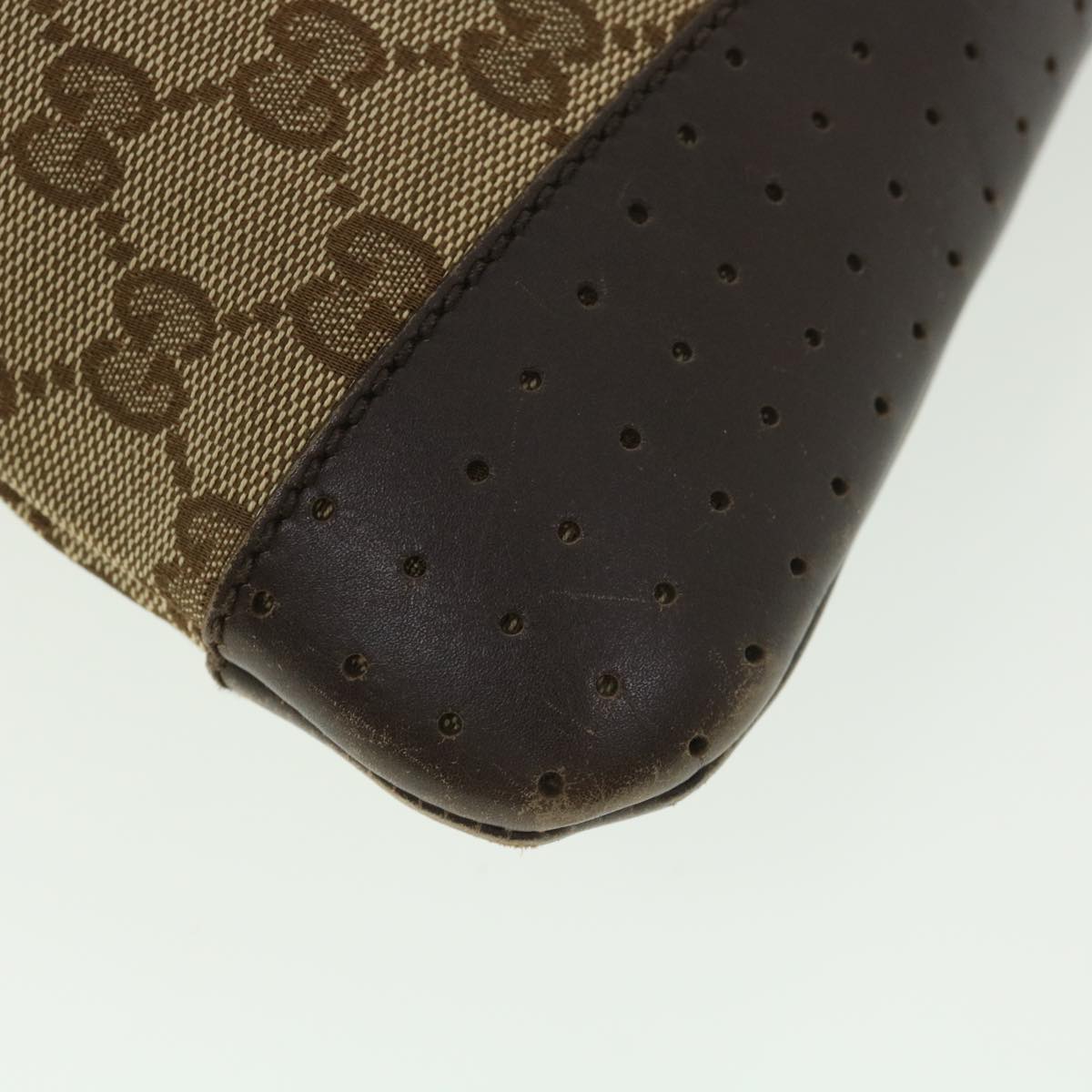 GUCCI GG Canvas Shoulder Bag Beige 145857 am4145