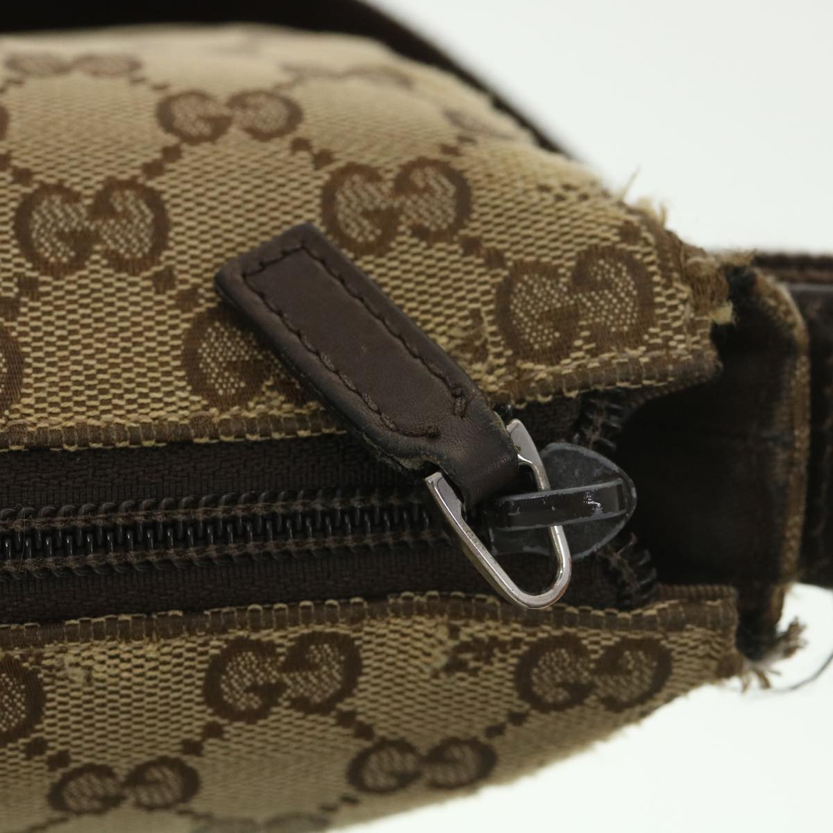 GUCCI GG Canvas Shoulder Bag Beige 145857 am4145