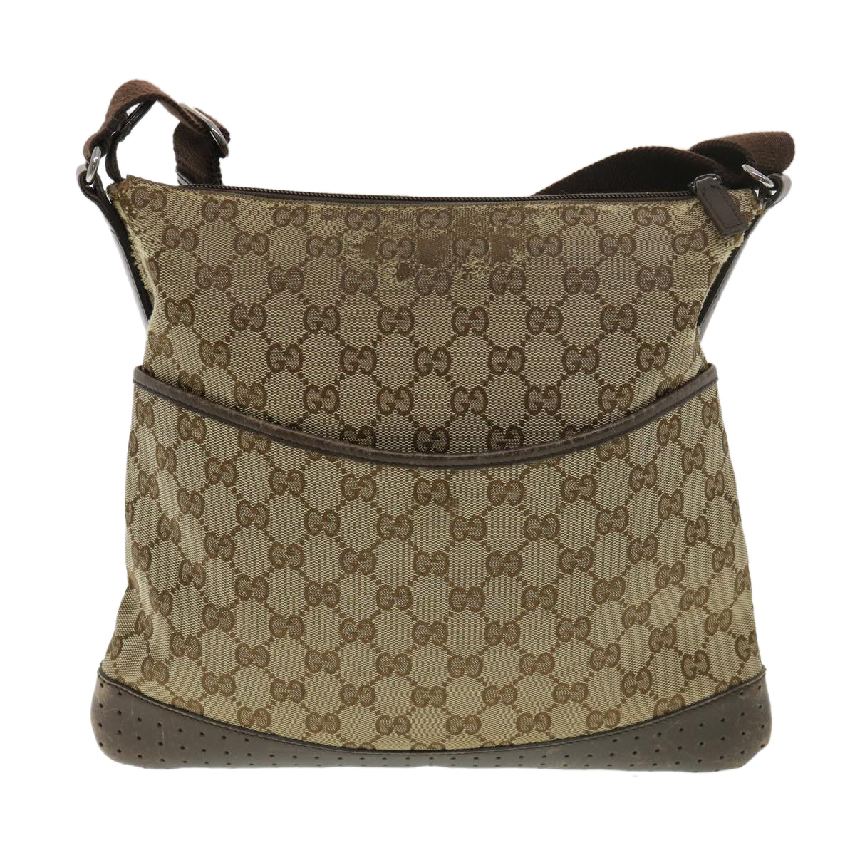 GUCCI GG Canvas Shoulder Bag Beige 145857 am4145