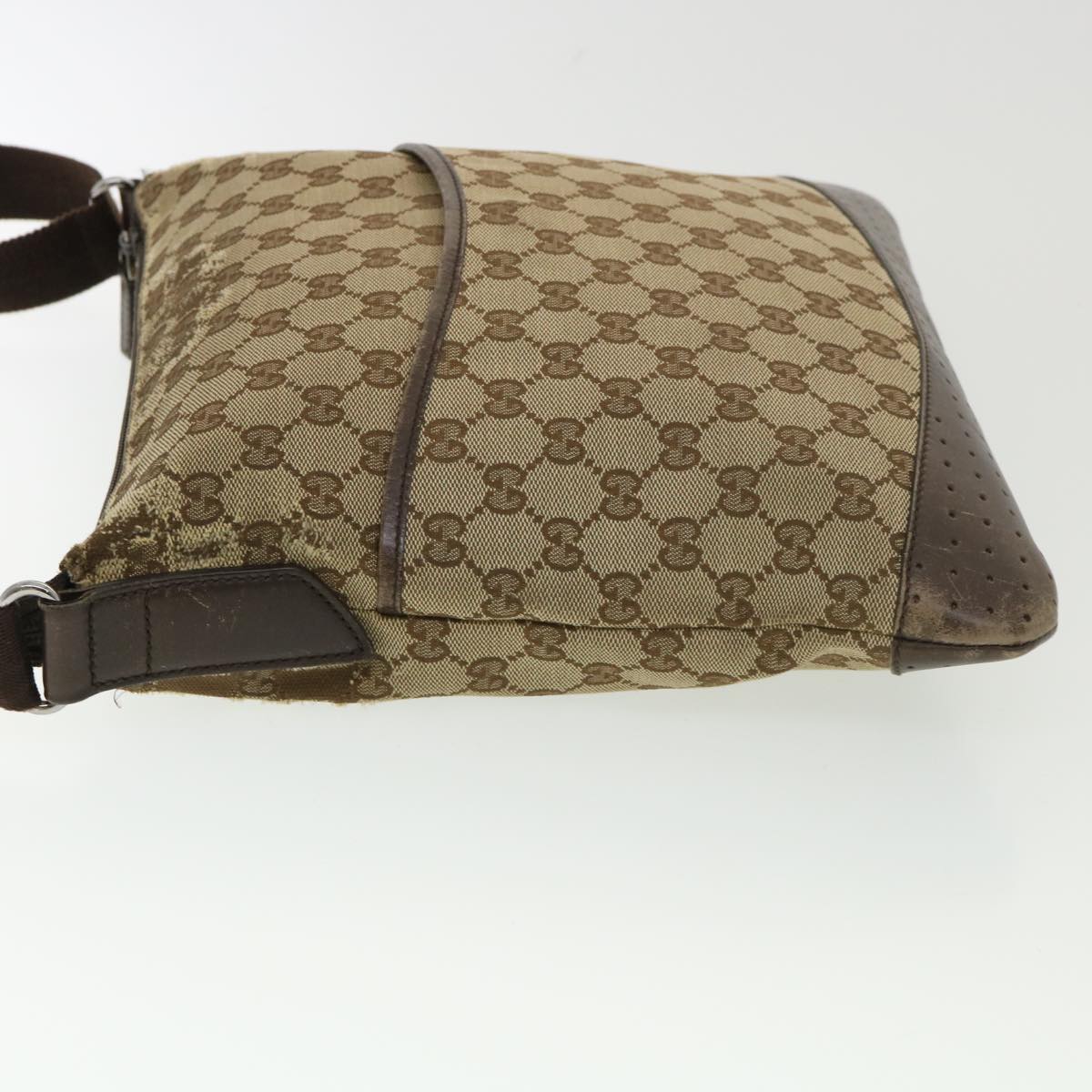 GUCCI GG Canvas Shoulder Bag Beige 145857 am4145
