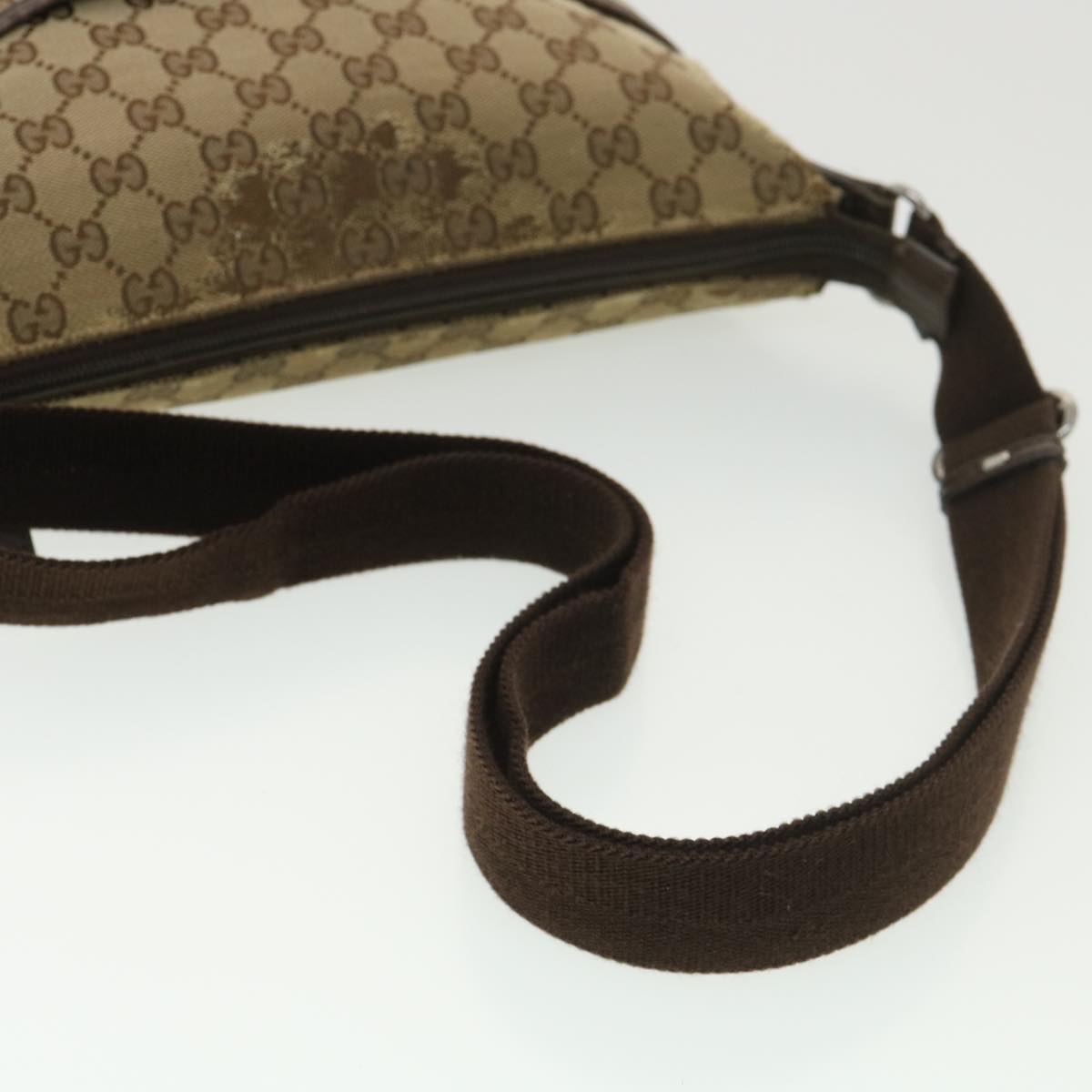 GUCCI GG Canvas Shoulder Bag Beige 145857 am4145
