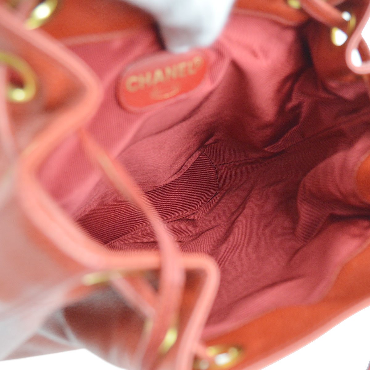 CHANEL 1994-1996 Triple CC Backpack Red Caviar