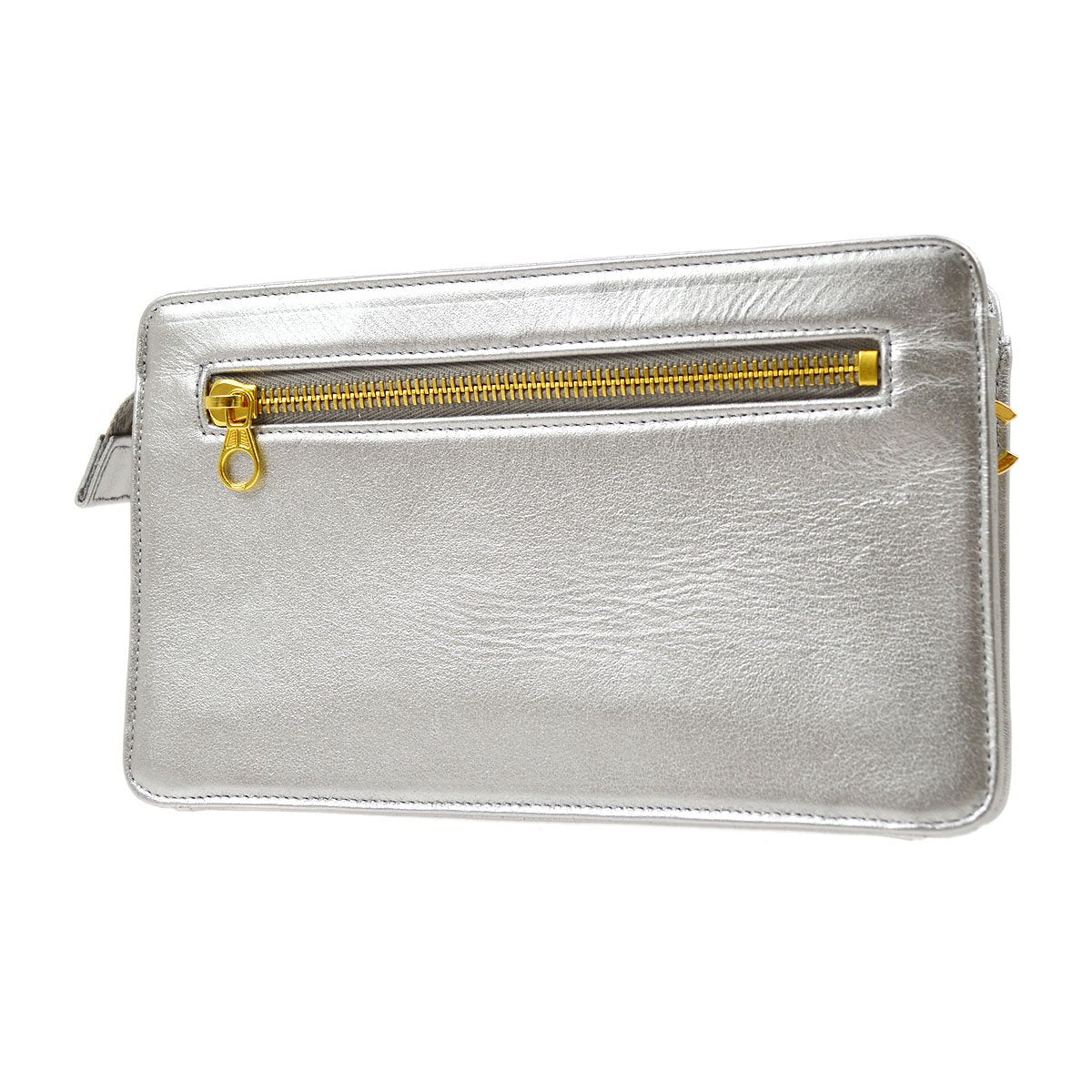 CHANEL 1996-1997 Clutch Bag Silver