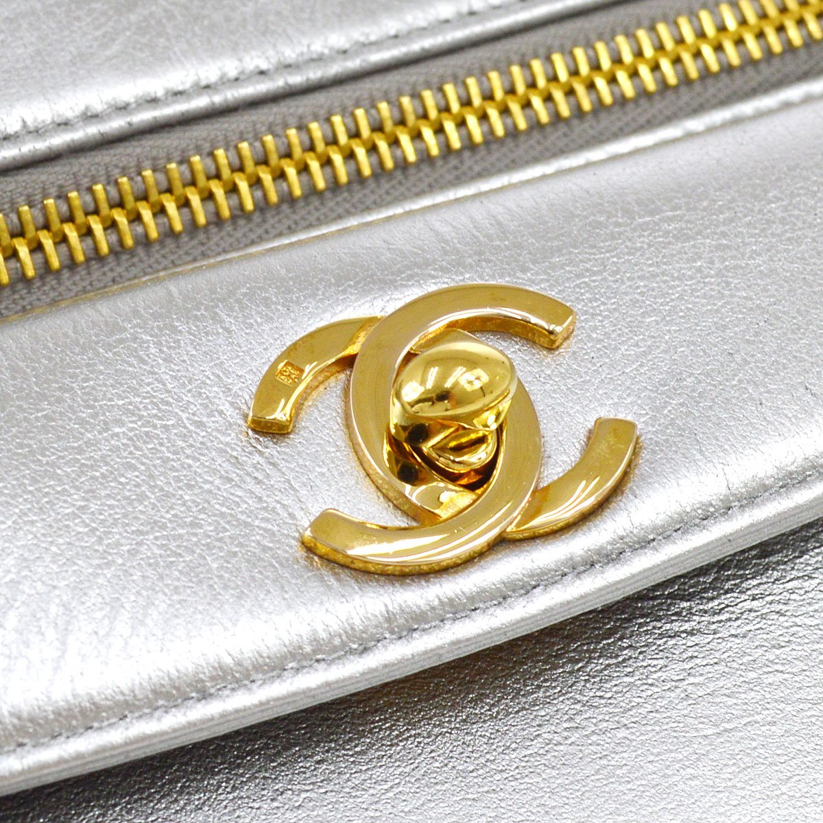 CHANEL 1996-1997 Clutch Bag Silver