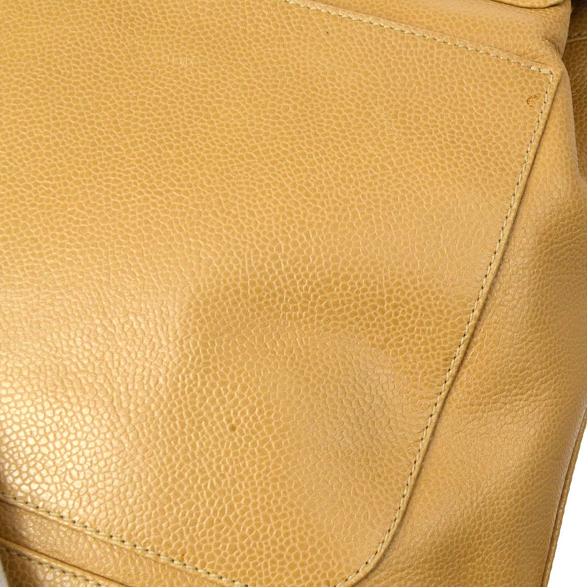 CHANEL 1994-1996 Beige Caviar Triple CCs Backpack