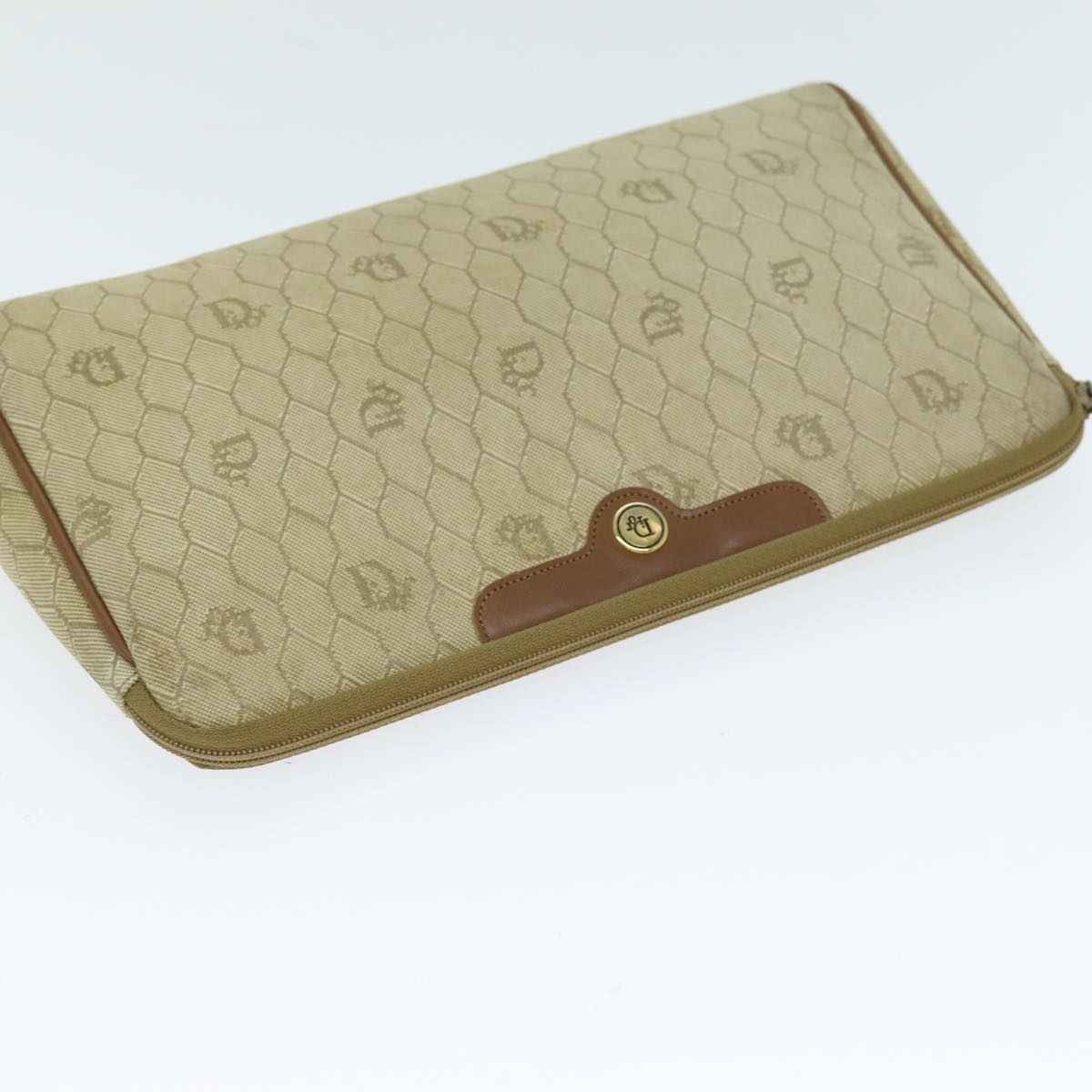 Dior Honeycomb Canvas Clutch Bag ()