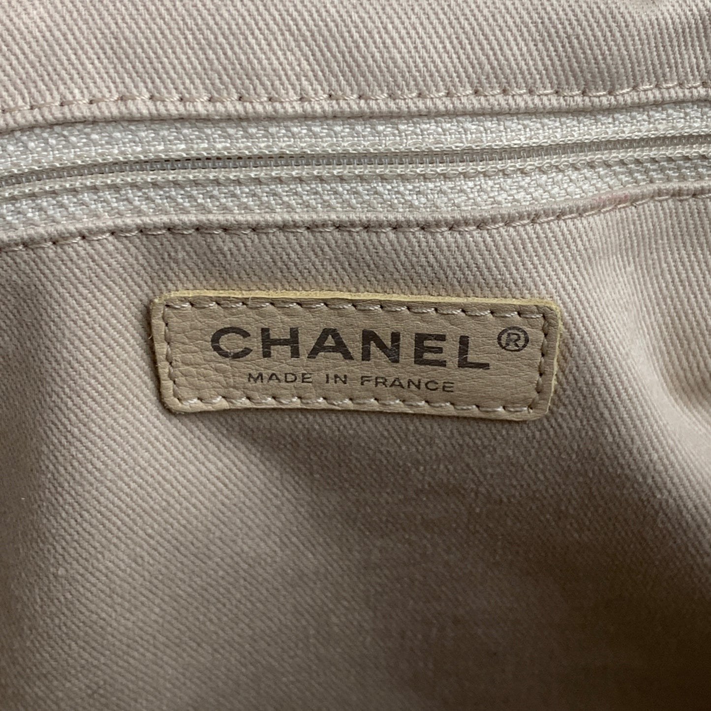CHANEL Ivory Quilted Leather Tote Handbag
