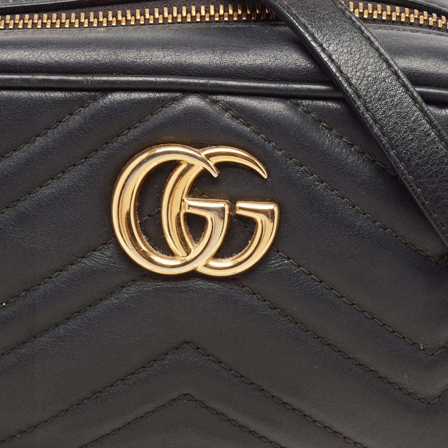 Gucci Matelassé Leather Mini Gg Marmont Crossbody Bag