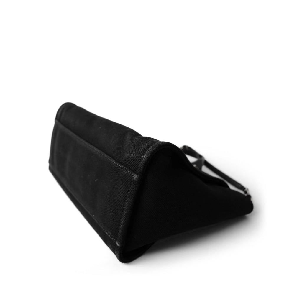 Black Canvas Pearl Medium Deauville Tote Silver Hardware