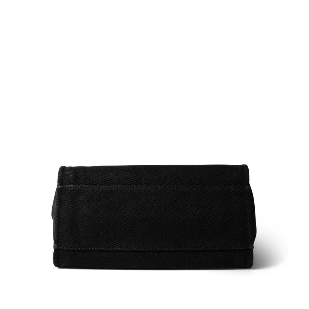 Black Canvas Pearl Medium Deauville Tote Silver Hardware