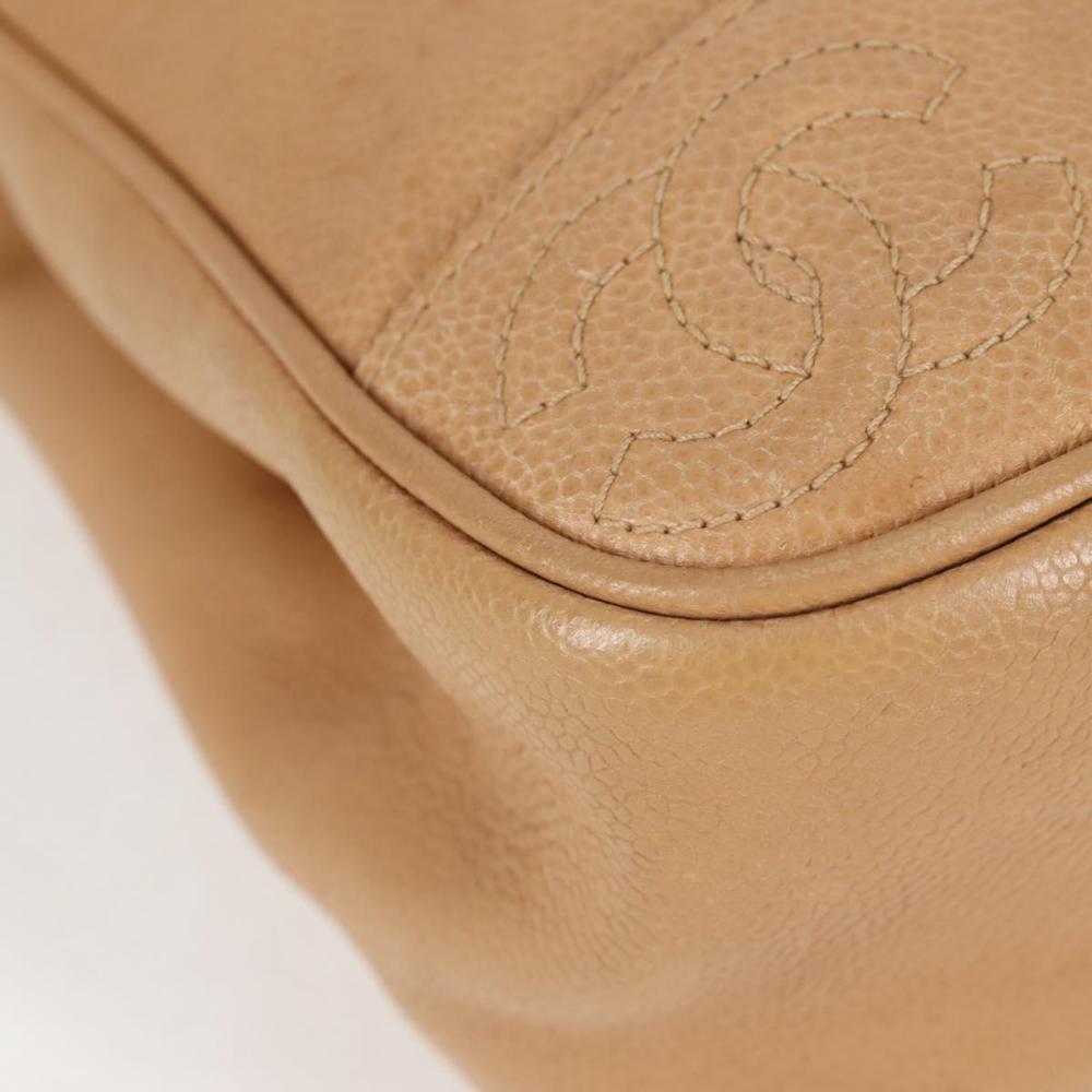 Beige Leather Chanel Backpack