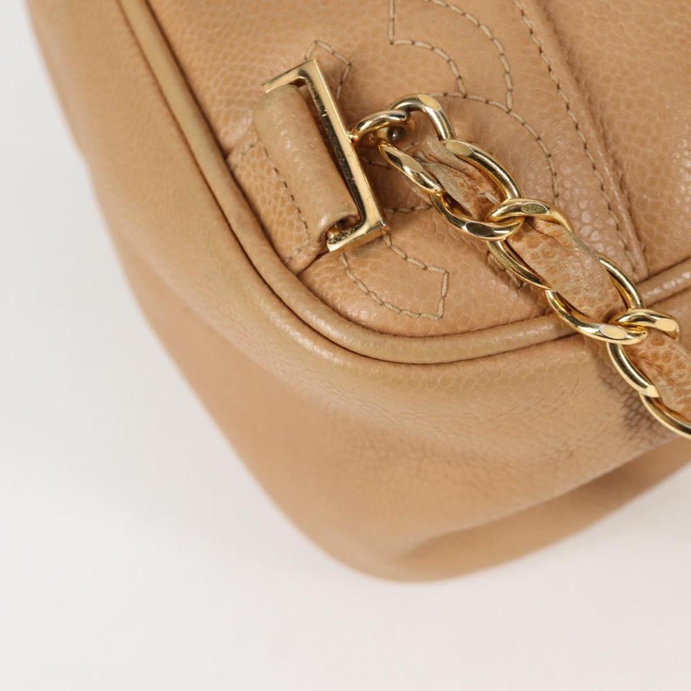Beige Leather Chanel Backpack