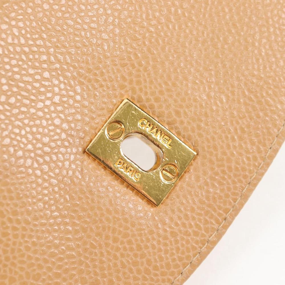 Beige Leather Chanel Backpack