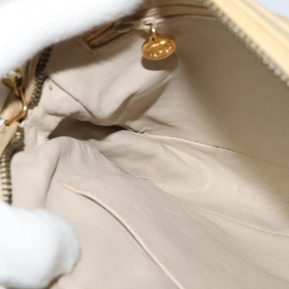 Beige Satin Chanel Crossbody Bag