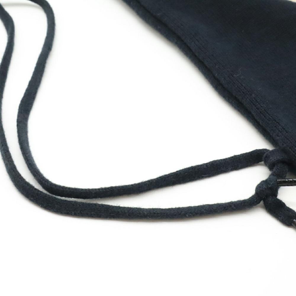 Black Cotton Chanel Backpack