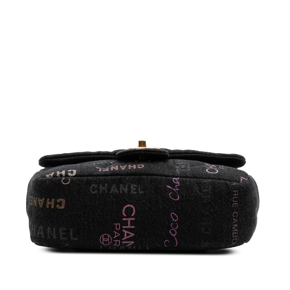 Black Denim Chanel Crossbody Bag