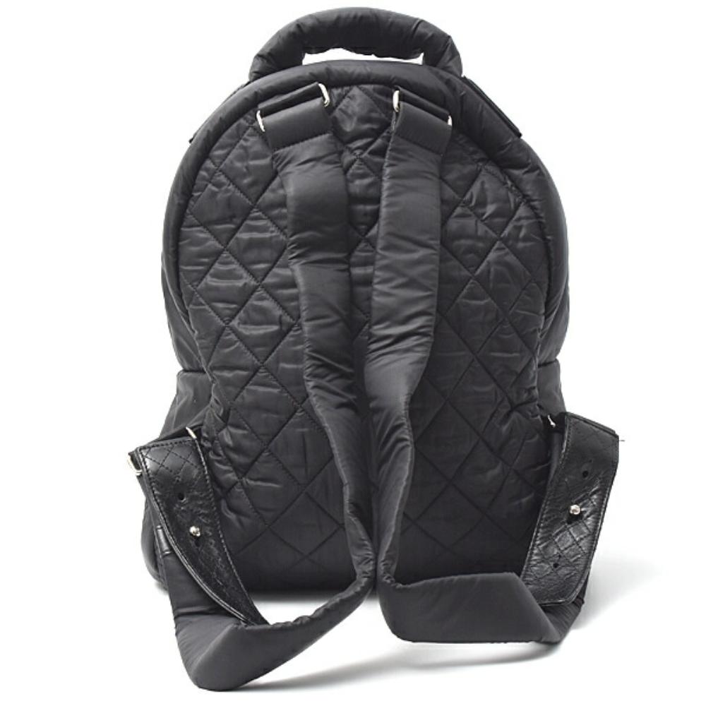 Black Fabric Chanel Backpack