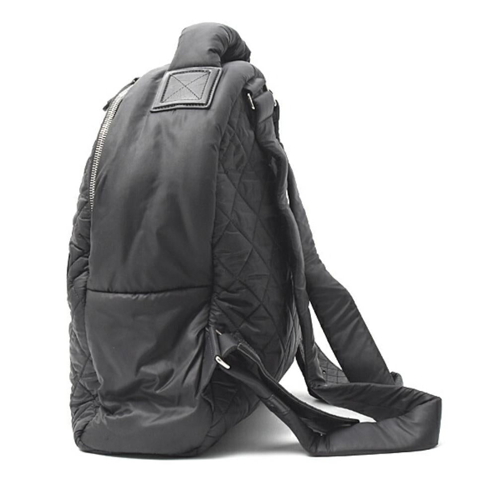Black Fabric Chanel Backpack