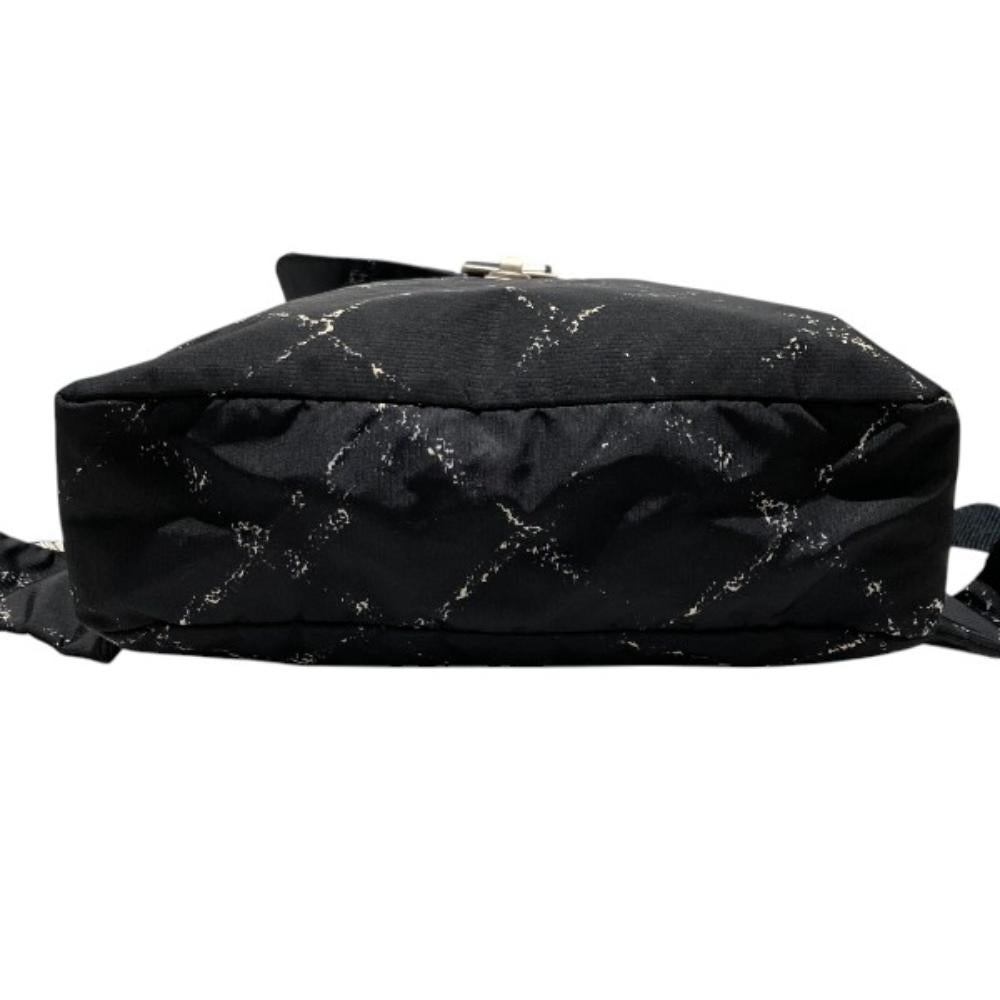 Black Fabric Chanel Backpack