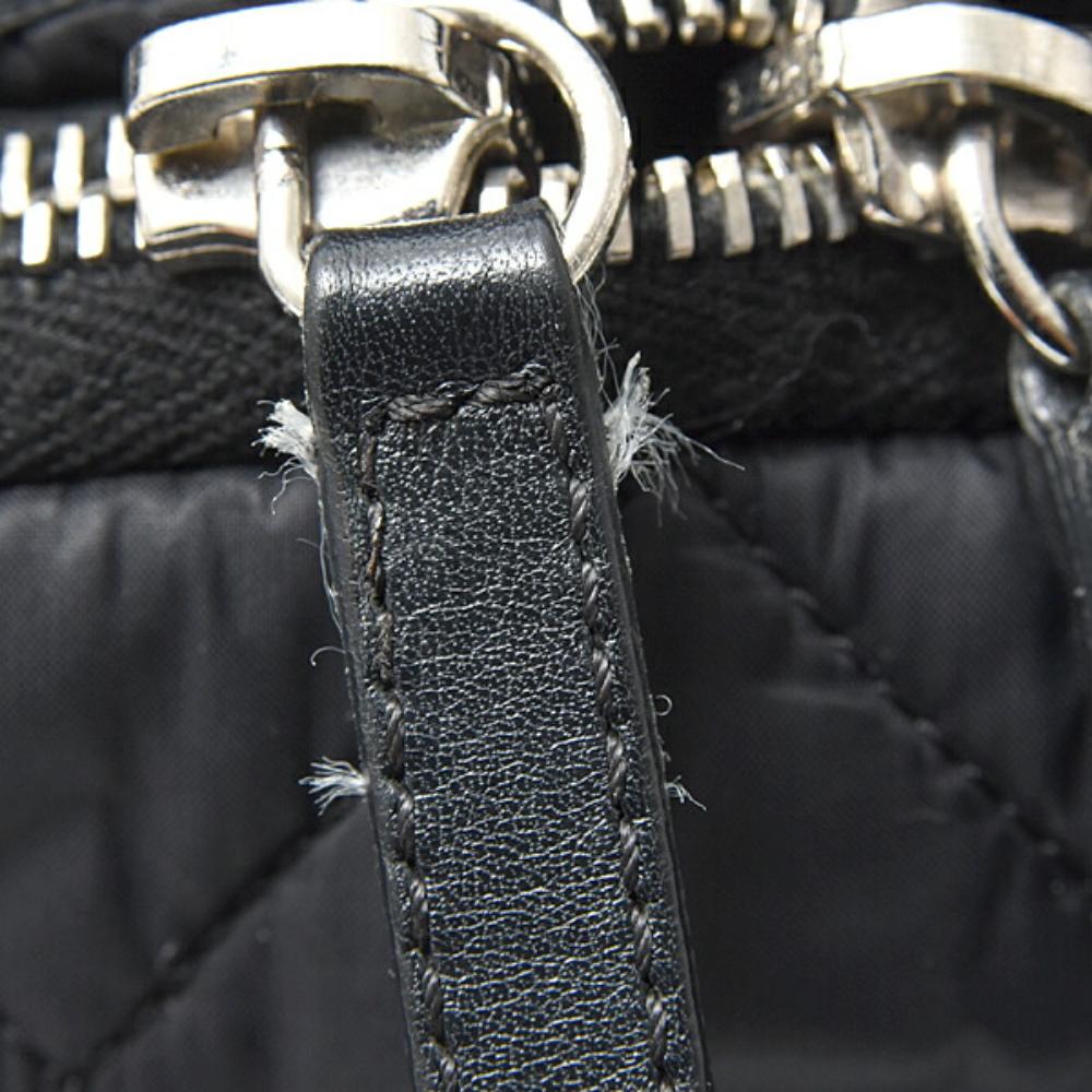 Black Fabric Chanel Backpack