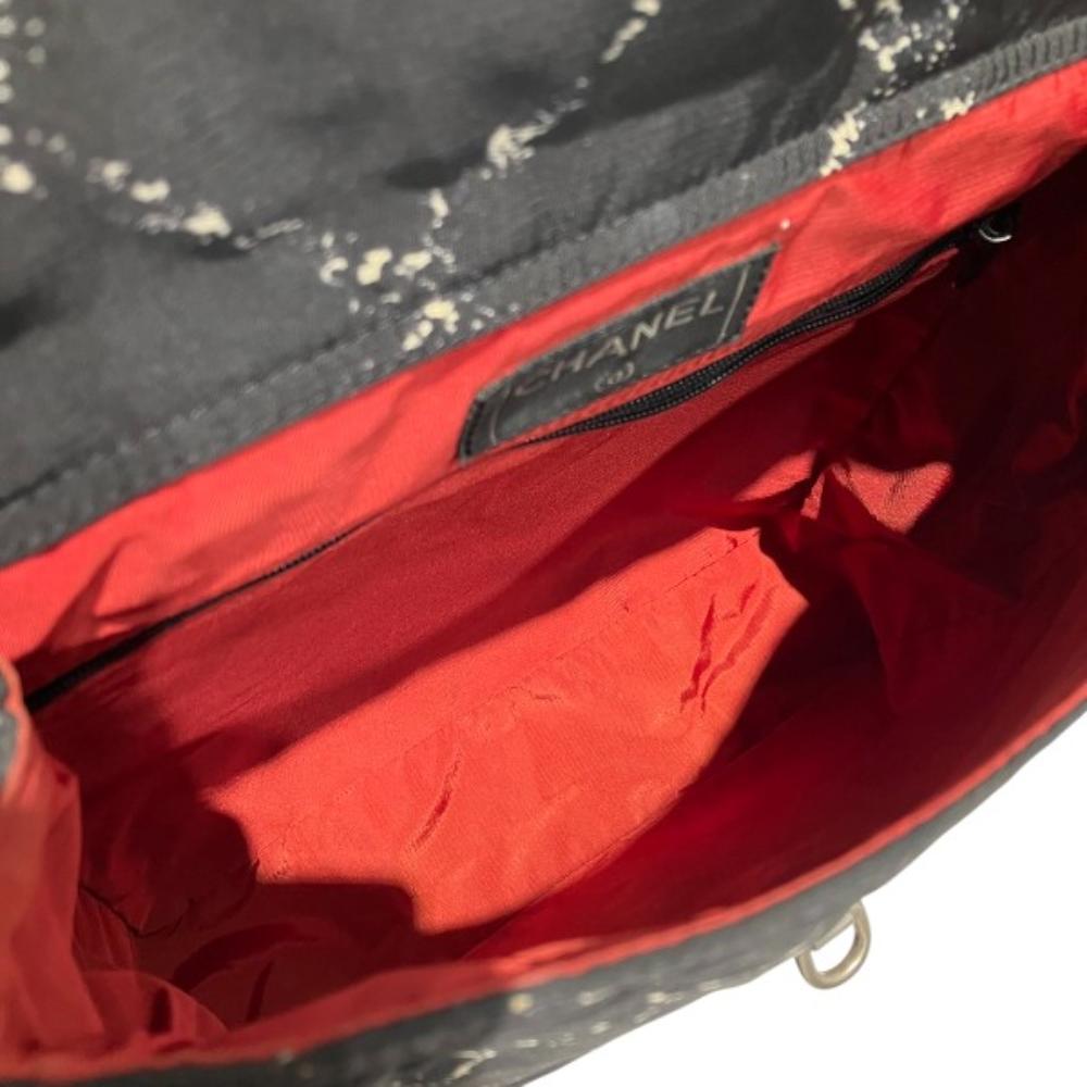 Black Fabric Chanel Backpack