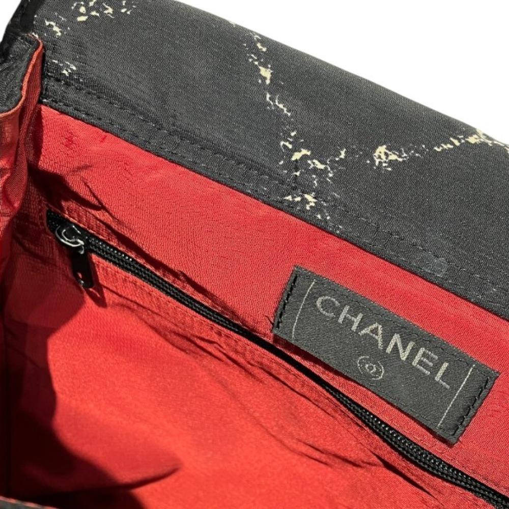 Black Fabric Chanel Backpack