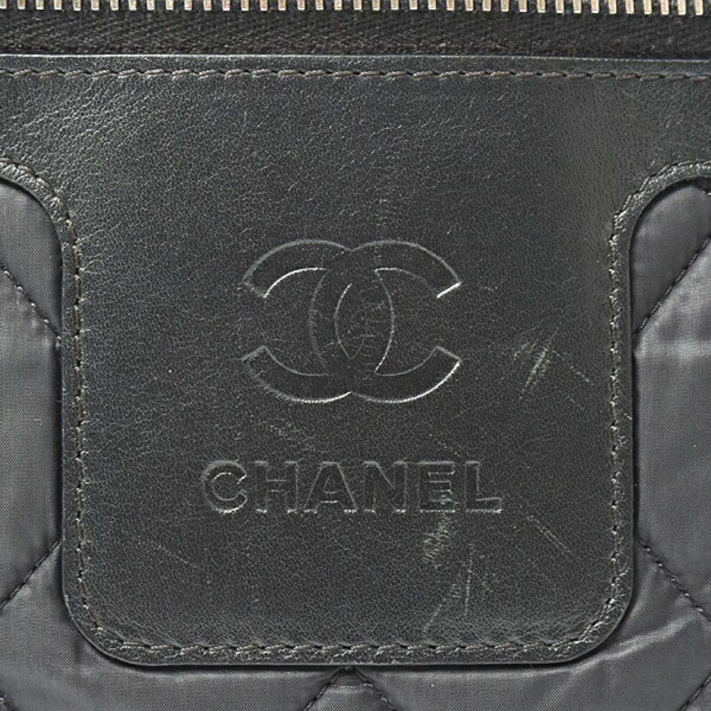 Black Fabric Chanel Backpack
