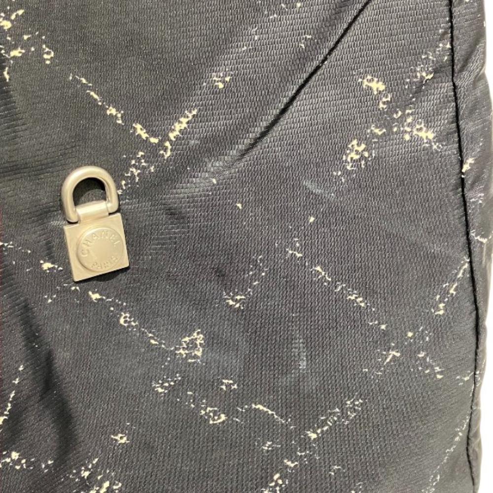 Black Fabric Chanel Backpack